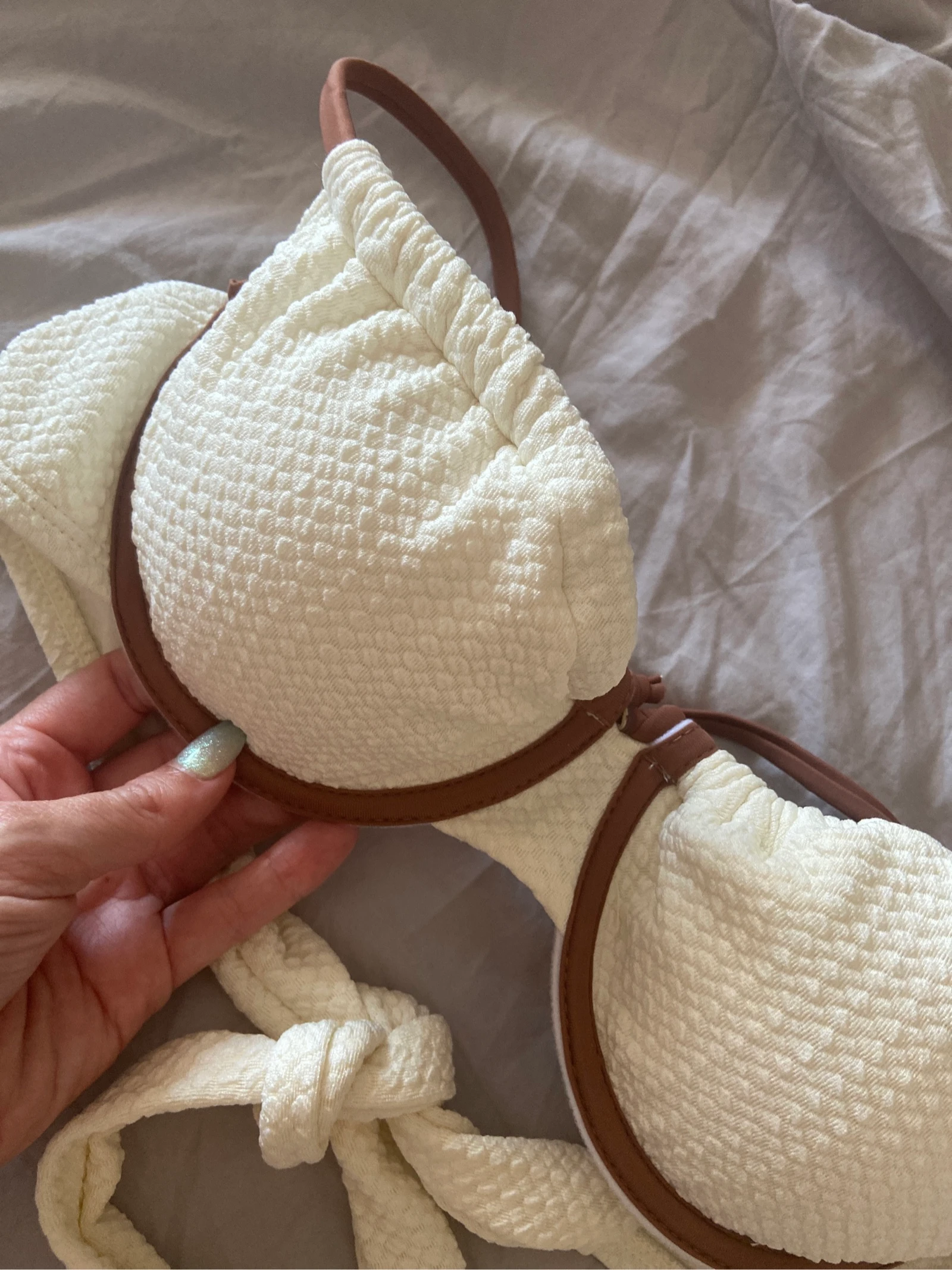 Bikini boho bege + castanho tamanho S – photo 2